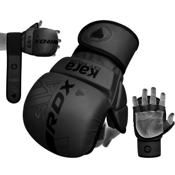 RDX MMA Sparring Gloves Shooter F6 KARA, Colour: Schwarz, Size: S-M, 2 image