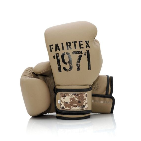Gants de boxe Fairtex BGV25 – F-Day 2 – 16oz, Couleur: Beige, oz: 16oz