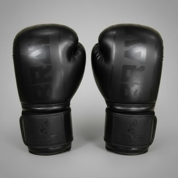 Gants de boxe – Classic One PU – Brave Art – Noir Ton sur Ton – 10 oz, Couleur: Noir, OZ: 10oz, 2 image
