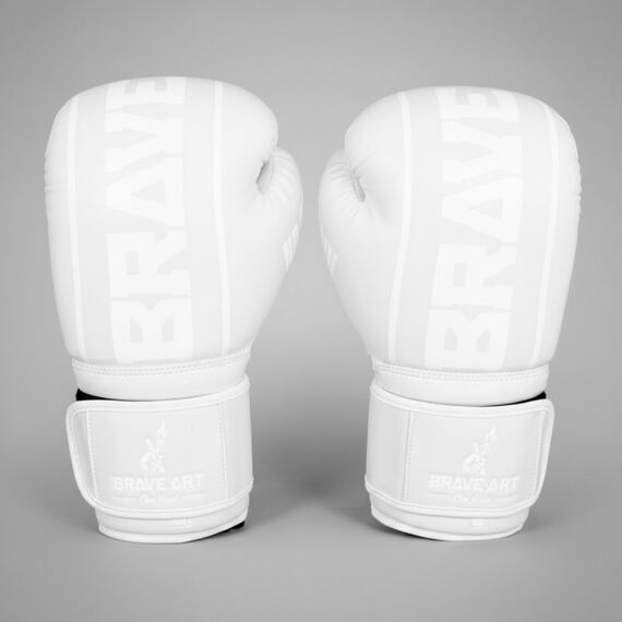 Gants de boxe – Classic One – Brave Art – Blanc Ton sur Ton – 12 oz, Couleur: Blanc, OZ: 12oz, 2 image