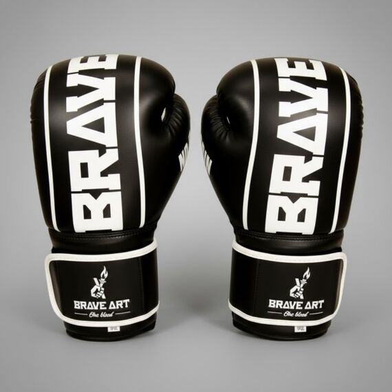 Gants de boxe – Classic One – Brave Art – Noir & Blanc – 10 oz, Couleur: Noir, OZ: 10oz, 4 image