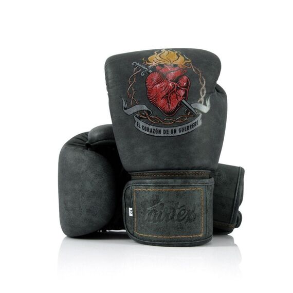 Fairtex X Tom Atencio – Boxing Gloves "The Heart of Warrior", Colour: Schwarz, OZ: 10oz