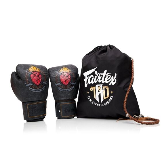 Fairtex X Tom Atencio – Boxing Gloves "The Heart of Warrior", Colour: Schwarz, OZ: 10oz, 3 image