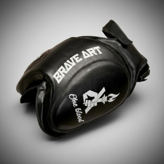 Paracoscia da Combattimento – Pelle – Brave Art – Nero – Sinistro – Taglia unica, Taglia: Taglia unica, Colore: Nero