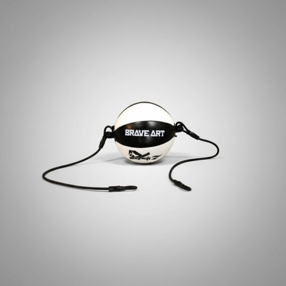 Punching Ball Double Élastique – Boxe – Cuir – Brave Art, Taille: Taille unique, Couleur: Noir