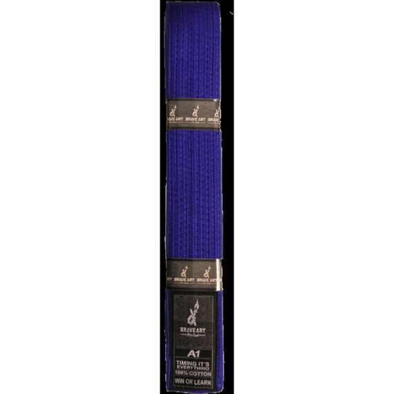 BJJ Belt – Premium – Brave Art – Blue – A4, Size: XL, Colour: Blue, Size (Kimono): A4 192 cm