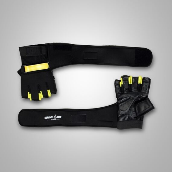 Fitnesshandschuhe – Brave Art – L, Bekleidungsgrösse: L, Farbe: Schwarz, 3 image