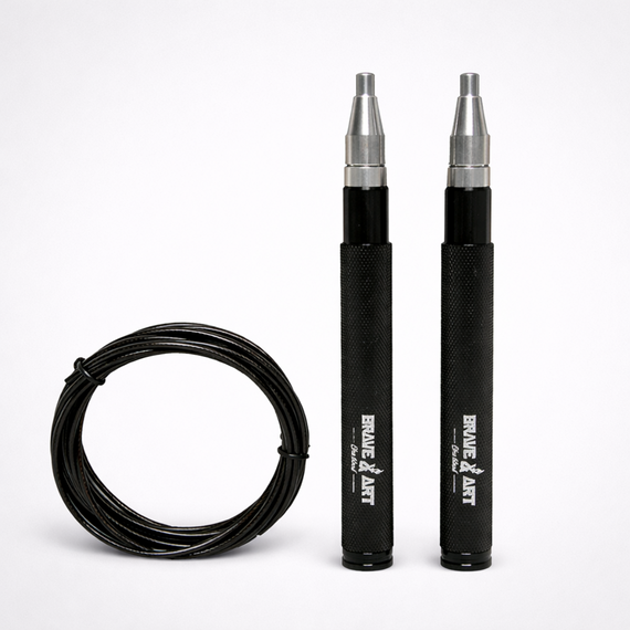 Corde à sauter – System Easy Lock – Brave Art, Couleur: Noir, Longueur: 2.9m