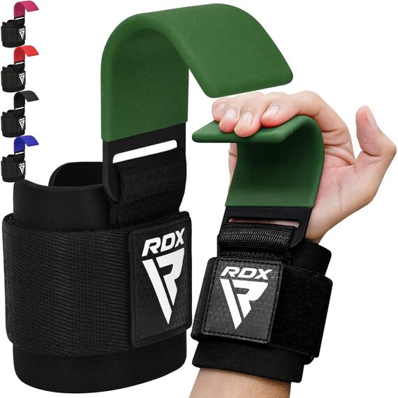 Wrist Hook for Strength Training RDX – Green, Size: One Size, Colour: Green, 6 image