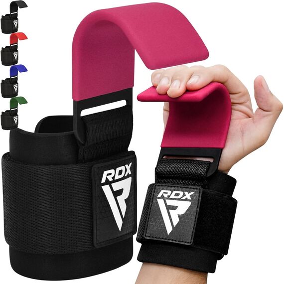 Wrist Hook for Strength Training RDX – Pink, Size: One Size, Colour: Rosa, 7 image