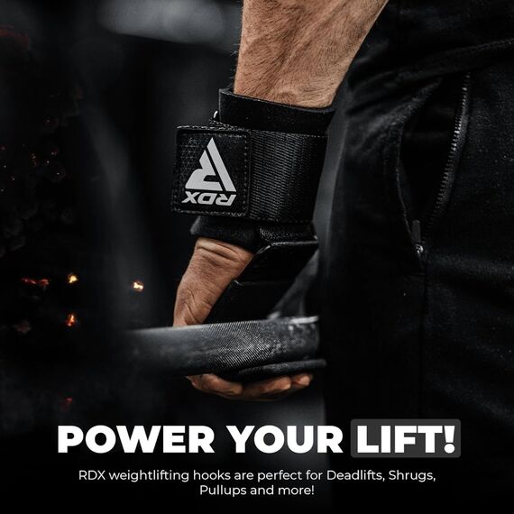 Wrist Hook for Strength Training RDX – Red, Size: One Size, Colour: Rot, 3 image