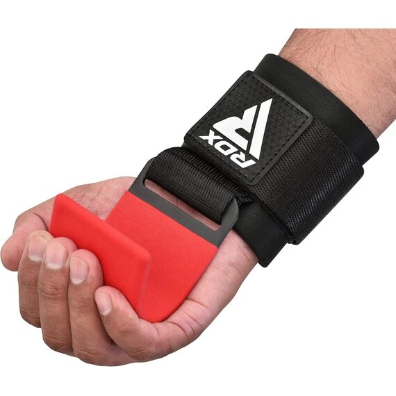 Wrist Hook for Strength Training RDX – Red, Size: One Size, Colour: Rot, 4 image