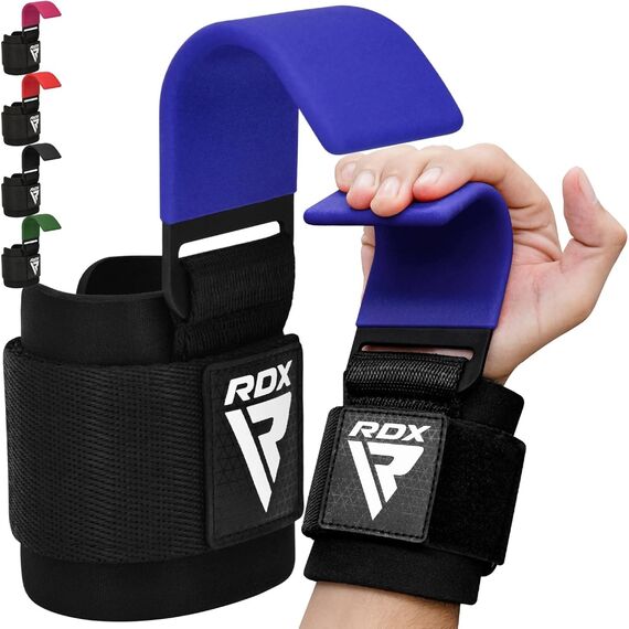 Wrist Hook for Strength Training RDX – Blue, Size: One Size, Colour: Blue, 10 image