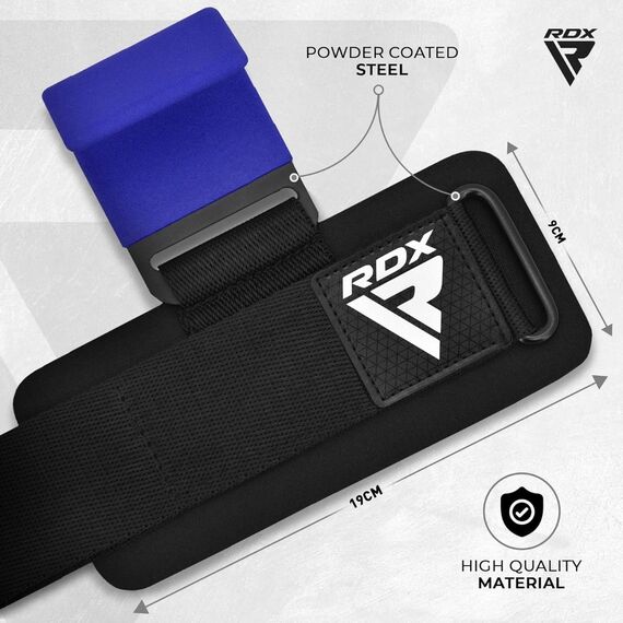 Wrist Hook for Strength Training RDX – Blue, Size: One Size, Colour: Blue, 2 image