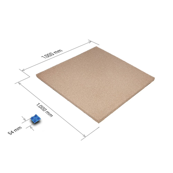 Sol en caoutchouc "Connect Tiles Special" 100x100x2cm + 7 connecteurs Stockz | Sable, 2 image