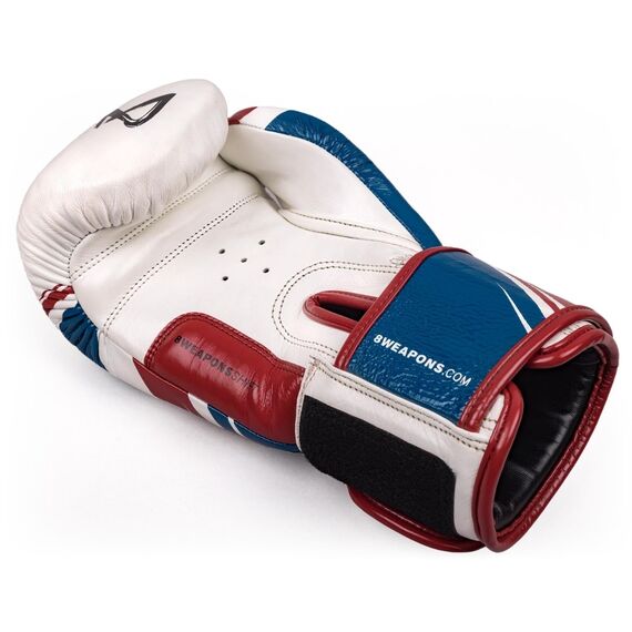 Boxing Gloves 8 Weapons Shift White Navy Red 14oz, Colour: Weiss, OZ: 14oz, 3 image