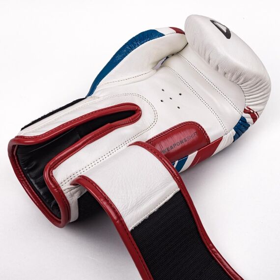 Boxing Gloves 8 Weapons Shift White Navy Red 14oz, Colour: Weiss, OZ: 14oz, 5 image
