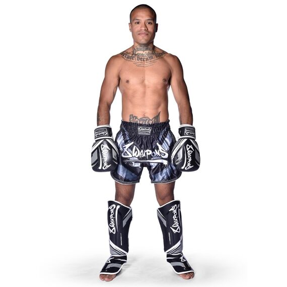 Boxing Gloves 8 Weapons Shift Black White 12oz, Colour: Schwarz, OZ: 12oz, 7 image