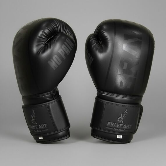 Boxing Gloves Classic One PU Brave Art Black 12oz, Colour: Schwarz, OZ: 12oz
