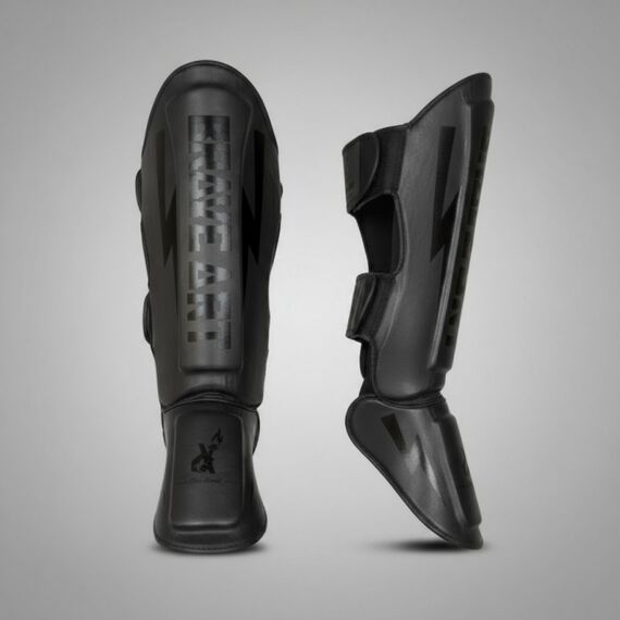 PU Shin Guards Brave Art Black XXS