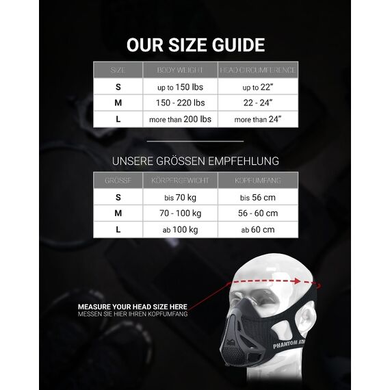 Training Mask Phantom – Carbon – M, Size: M, Colour: Schwarz, 8 image