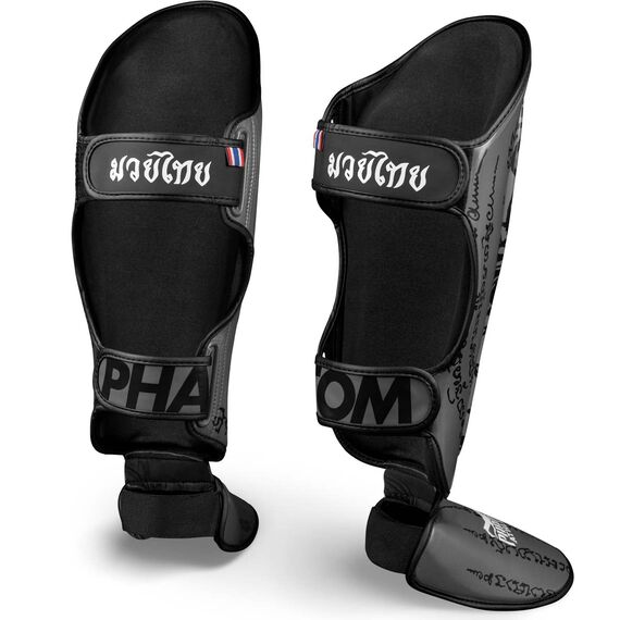 Shin Guards Phantom Muay Thai – Grey – L/XL, Size: L/XL, Colour: Grey, 2 image