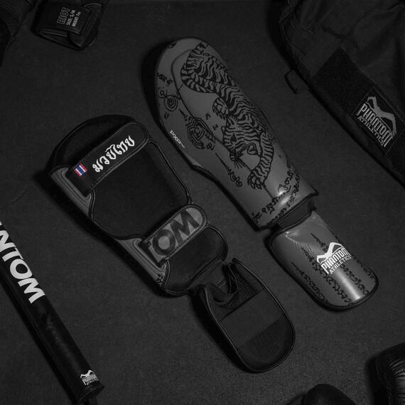 Shin Guards Phantom Muay Thai – Grey – L/XL, Size: L/XL, Colour: Grey, 7 image