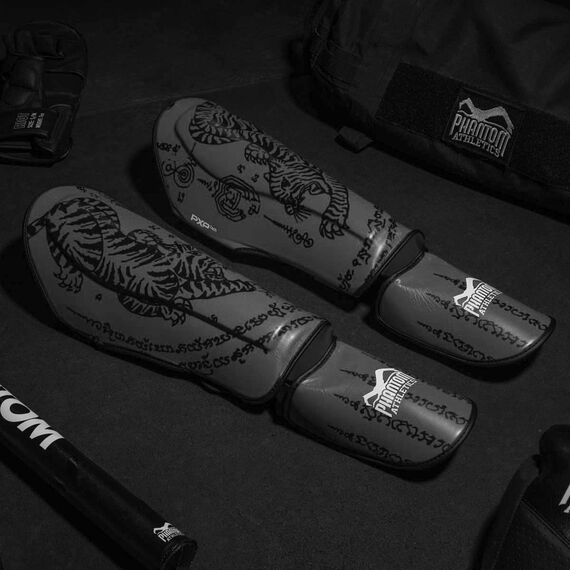 Shin Guards Phantom Muay Thai – Grey – S/M, Size: S/M, Colour: Grey, 5 image