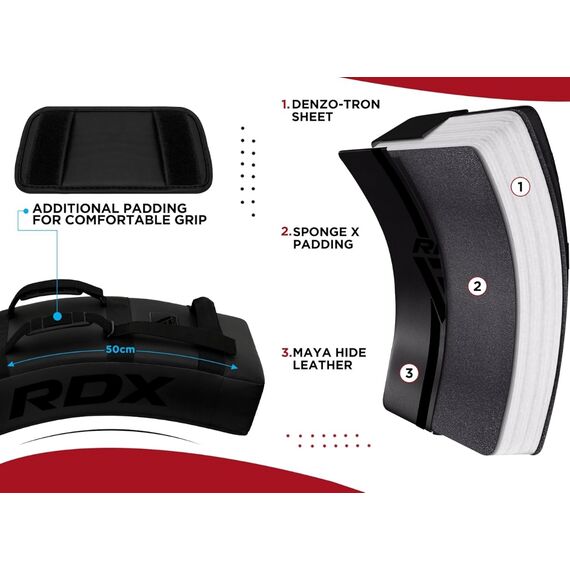 Bouclier de frappe RDX Gel T1 – Noir intégral, Taille: Taille unique, Couleur: Noir, 5 image