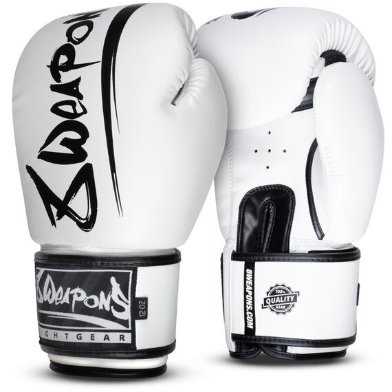 Boxhandschuhe 8 Weapons Unlimited 2.0 Weiss 10oz, Farbe: Weiss, OZ: 10oz