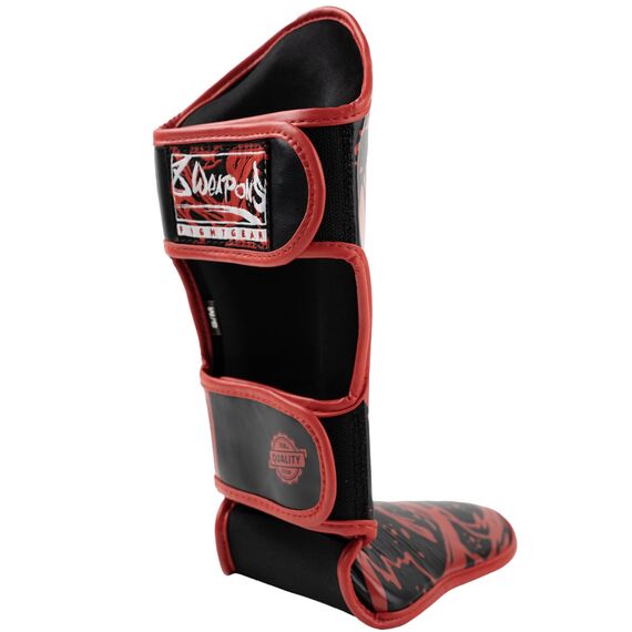Kids Shin Guards 8 WEAPONS – Black – S/M – Joe, Colour: Rot, Size: S-M, 8 image