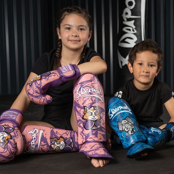 Kids Shin Guards 8 WEAPONS – Pink – S/M – Jenny, Colour: Rosa, Size: S-M, 5 image