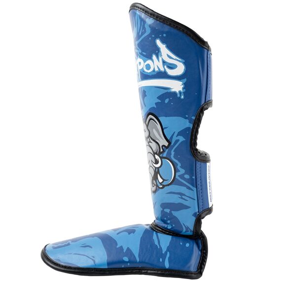 Kids Shin Guards 8 WEAPONS – Blue – L/XL – Jipe, Colour: Blue, Size: L-XL, 12 image