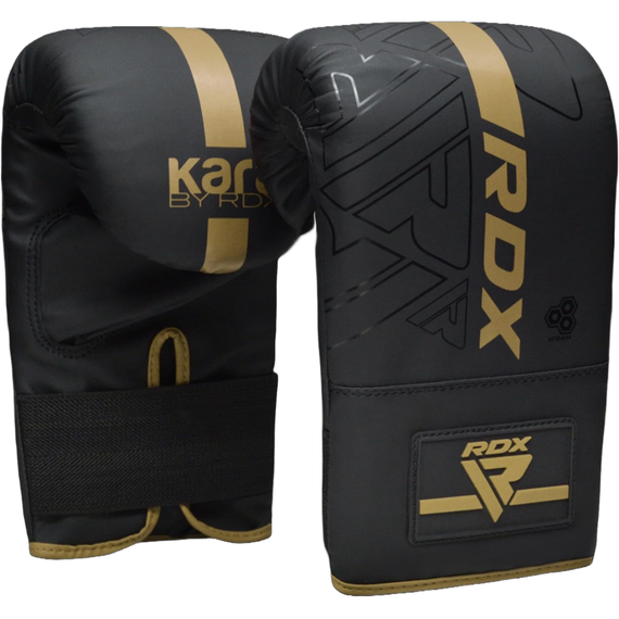 Boxing Bag Mitts RDX F6 Matte Gold, Colour: Gold, OZ: 4oz
