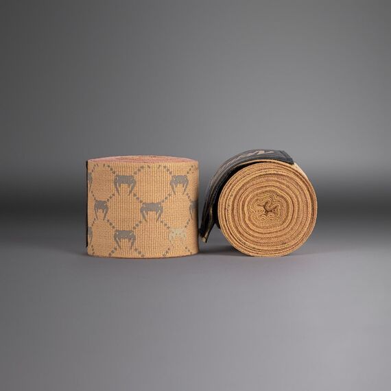 Bendaggi da boxe Venum Monogram Hand Wraps Advanced – Sabbia – 4 m, Colore: Beige, Lunghezza: 4.0m, 2 image