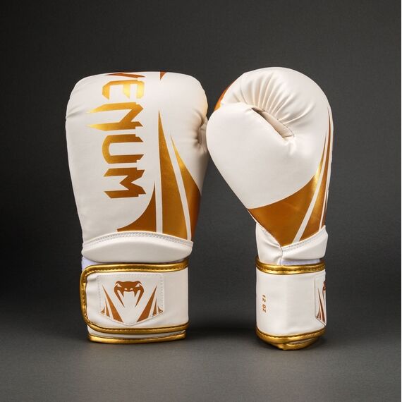Boxhandschuhe Venum Challenger 2.5 Weiss/Gold 16oz, Farbe: Weiss, OZ: 16oz