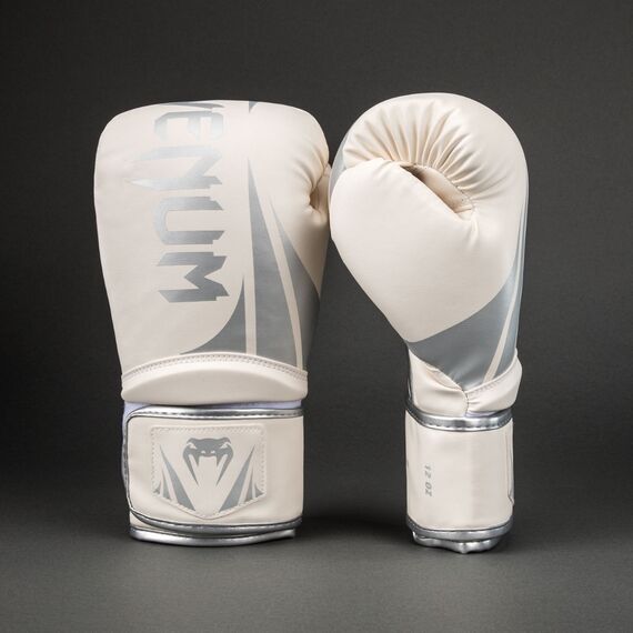 Guantoni Boxe Venum Challenger 2.5 Bianco/Argento 12oz, Colore: Bianco , OZ: 12oz