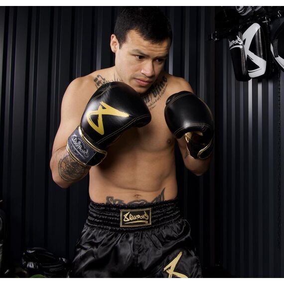 Gants de boxe 8 WEAPONS – Noir/Or – 12 Oz – Premium, Couleur: Noir, oz: 12oz, 4 image