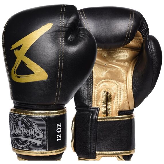 Gants de boxe 8 WEAPONS – Noir/Or – 12 Oz – Premium, Couleur: Noir, oz: 12oz, 5 image