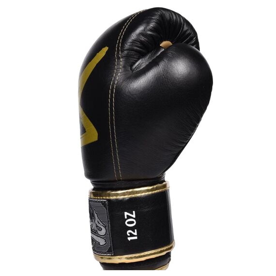Gants de boxe 8 WEAPONS – Noir/Or – 12 Oz – Premium, Couleur: Noir, oz: 12oz, 7 image