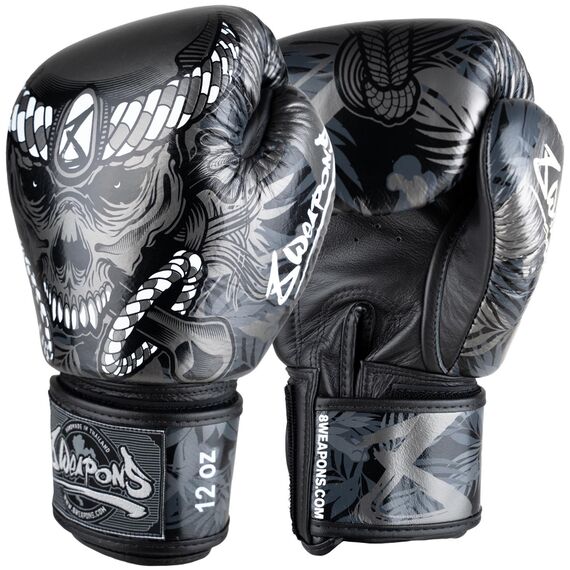 Boxing Gloves 8 WEAPONS – Black – 12 Oz – Bone Island, Colour: Schwarz, OZ: 12oz