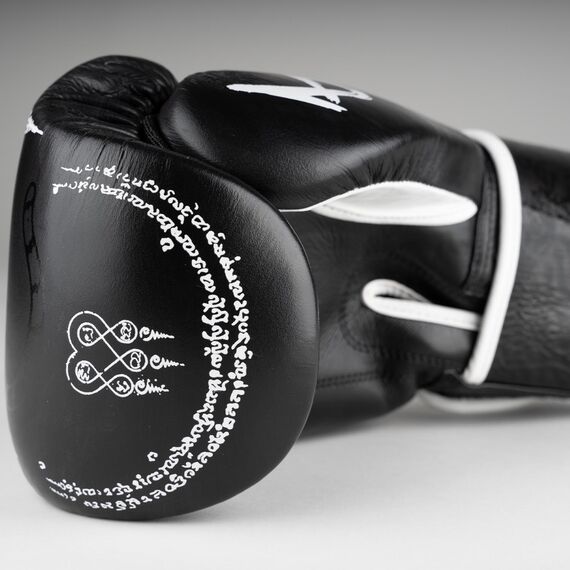 Boxing Gloves 8 WEAPONS – Black – 16 Oz – Sak Yant Big Tiger, Colour: Schwarz, OZ: 16oz, 4 image