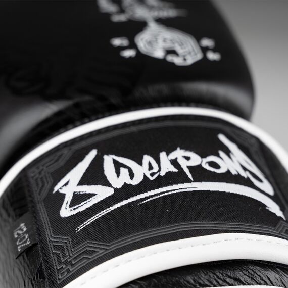 Boxing Gloves 8 WEAPONS – Black – 16 Oz – Sak Yant Big Tiger, Colour: Schwarz, OZ: 16oz, 5 image