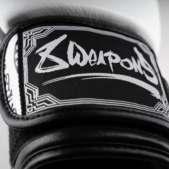 Boxing Gloves 8 WEAPONS – White – 12 Oz – Sak Yant Tigers, Colour: Weiss, OZ: 12oz, 4 image