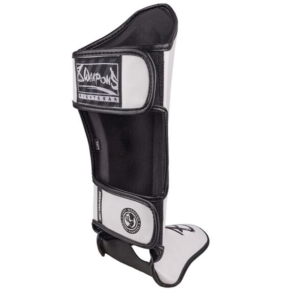 Kids Shin Guards 8 WEAPONS – White/Black – L/XL – Unlimited 2.0, 4 image