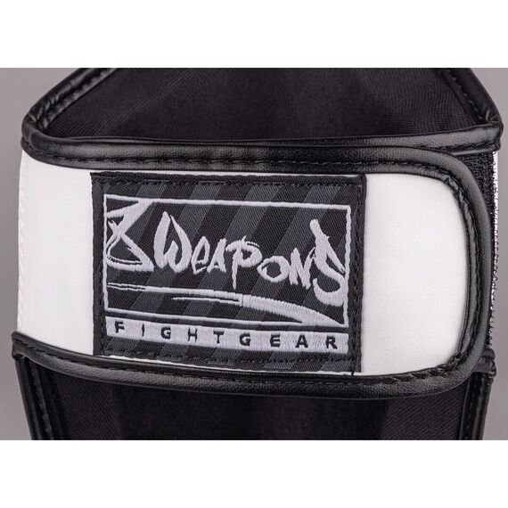 Kids Shin Guards 8 WEAPONS – White/Black – L/XL – Unlimited 2.0, 5 image