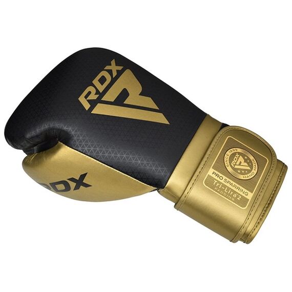 RDX Mark Pro Sparring Boxing Gloves – Tri Lira 2, Colour: Gold, OZ: 16oz, 2 image