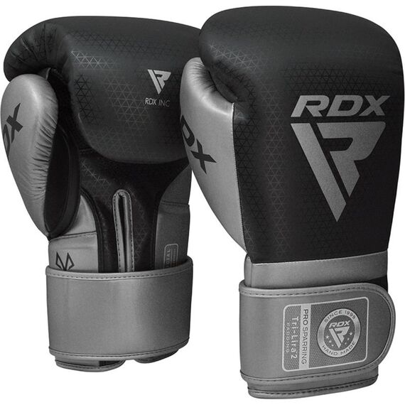 RDX Mark Pro Sparring Boxing Gloves – Tri Lira 2, Colour: Silber, OZ: 12oz