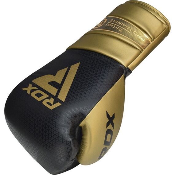 RDX Mark Pro Training Boxing Gloves – Tri Lira 1, Colour: Gold, OZ: 12oz, 3 image