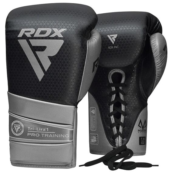 RDX Mark Pro Training Boxing Gloves – Tri Lira 1, Colour: Silber, OZ: 10oz